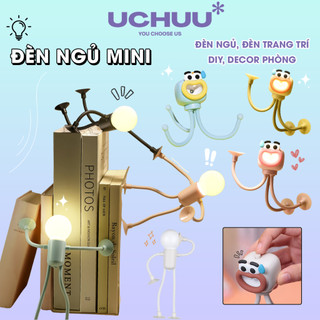  Đèn Ngủ Mini UCHUU Đèn Bàn Bulb Man Chân Hít Đèn Led Bạch Tuộc Điều Chỉnh Đa Năng Đọc Sách Decor 