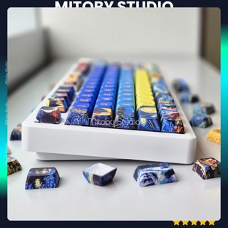 Keycap Starry Sky Cherry XDA profile PBT Dyesub bàn phím cơ Mitoby Studio