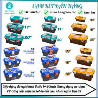  Hộp đựng đồ nghề TOTAL size 14-20inch nhựa PP cứng cáp chịu lực tốt độ bền cao nhiều ngăn tiện lợi 