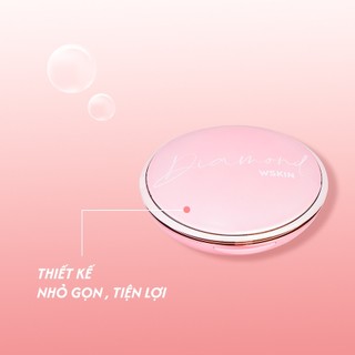 Phấn phủ kiềm dầu WSKIN Diamond Two-way Cake SPF36+/PA+++ giúp che khuyết điểm không bóng dầu