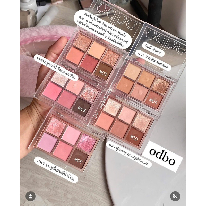 Bảng phấn mắt má 6 ô Odbo