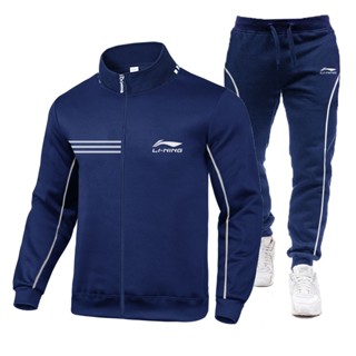  Quần áo thu đông nam  BONILINING  Bộ thể thao nam Lining chất Umi cotton mềm mịn 