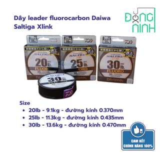  Dây leader fluorocarbon Saltiga Xlink dây câu cá cước cần câu dây câu lure 