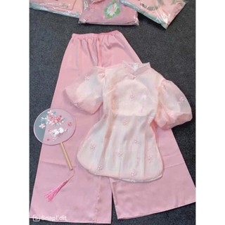  Set cổ tàu quần dài cho bé gái và mẹ 12-57KG,bộ quần dài lụa áo cổ tàu cách tân diện đôi mẹ và bé đủ size nhỏ đến đại 