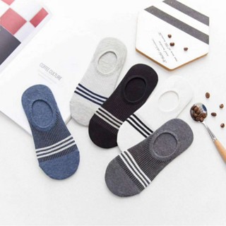 Tất lười nam nữ cao cấp đệm cao su chống tụt gót SÉT 5 ĐÔI Chất liệu Cotton nhanh khô kháng khuẩn hạn chế mùi hôi