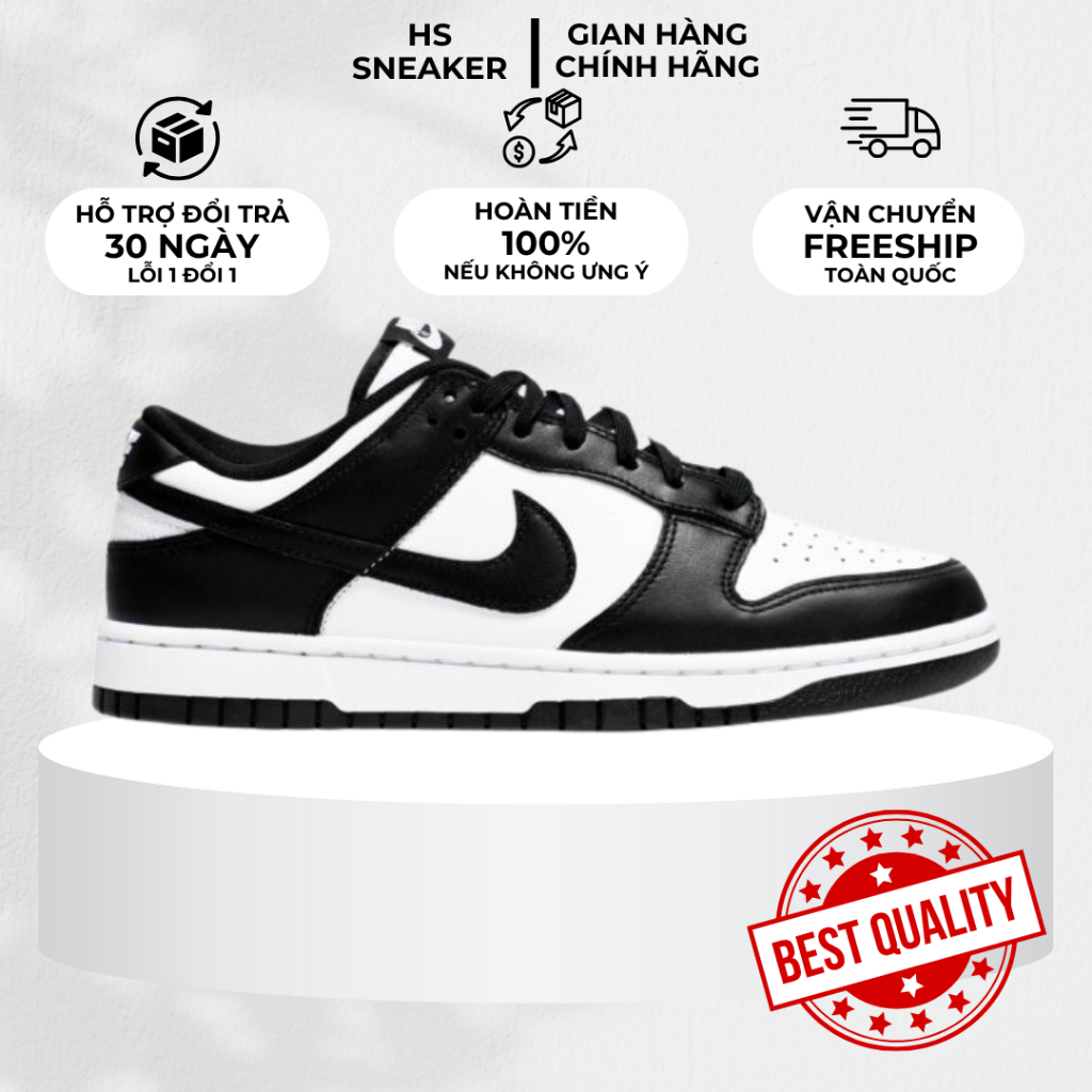 [ Best Quality ] Giày SB Dunk Low Đen Trắng Full Box, Hàng Chuẩn Best Quality