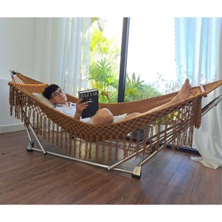 BỘ VÕNG XẾP INOX ĐAN COTTON