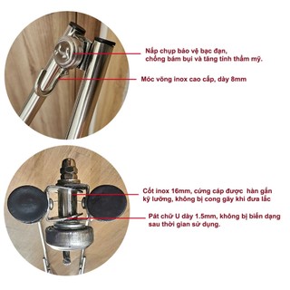 BỘ VÕNG XẾP INOX ĐAN TƠ CAO CẤP BẢO HÀNH 10 NĂM