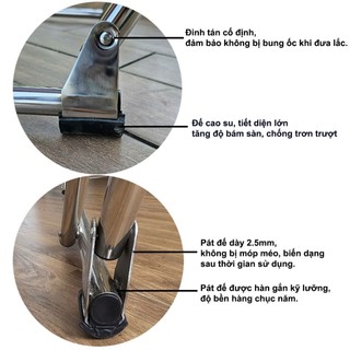 BỘ VÕNG XẾP INOX ĐAN TƠ CAO CẤP BẢO HÀNH 10 NĂM