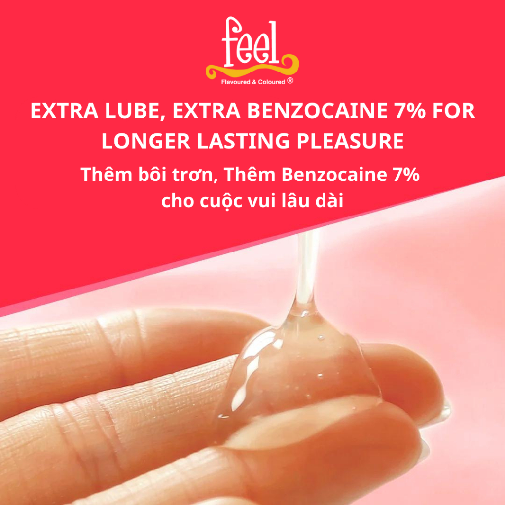 Bộ 2 Hộp Bao cao su Feel 4 in 1 12 bao | Bao cao su kéo dài quan hệ | Bao cao su có gai và gân