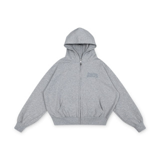 ÁO KHOÁC HOODIE ZIP BASIC NAM NỮ UNISEX FUNKY GALLERY MÀU GREY MŨ TO FORM RỘNG ( MẶC ĐƯỢC FORM BOXY )