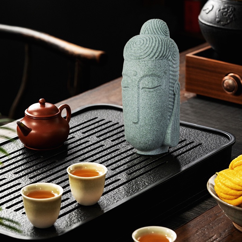 Tượng Đầu Phật Giả Đá, Chất Liệu Bột Đá Cao Cấp, Tượng Decor Trang Trí Nhà Cửa, Tiểu Cảnh, Bể Cá, Sân Vườn