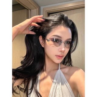 Mắt Kính Râm Nam Nữ Tròng Kính Mát Không Viền TTL Gọng Kính Mắt Kim Loại Thời Trang Xu Hướng-226 X