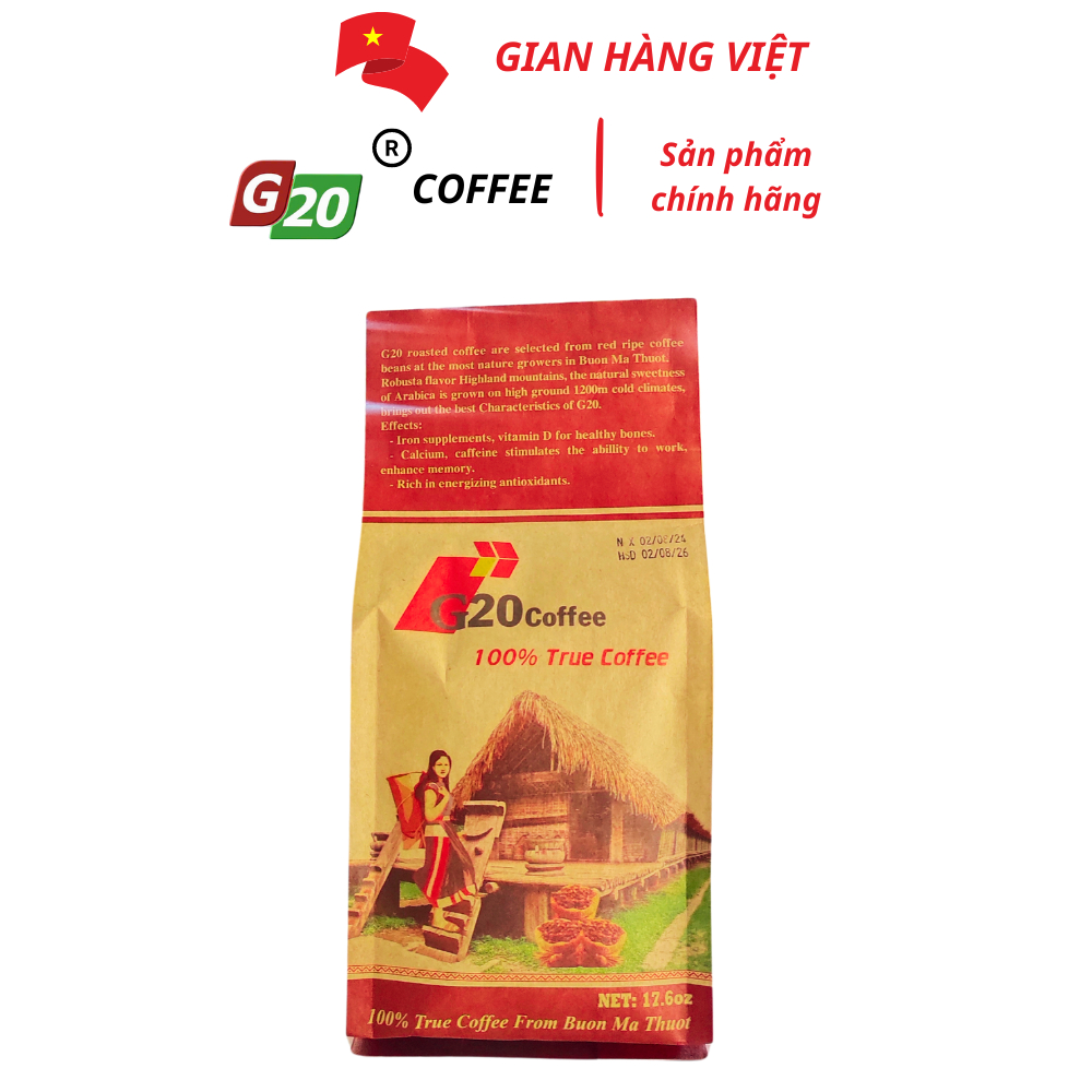 Cà Phê Sạch Cô Gái - G20 COFFEE - Gói 500 Gr