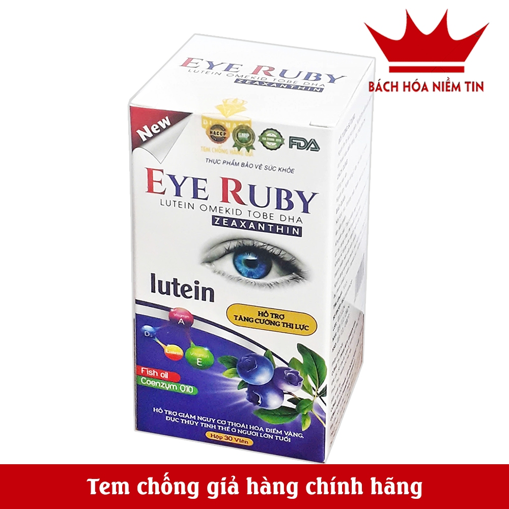 Viên uống sáng mắt Eye Zeaxanthin Plus thành phần cao việt quất, lutein, vitamin giảm nhức mỏi mắt, khô mắt - 30 viên