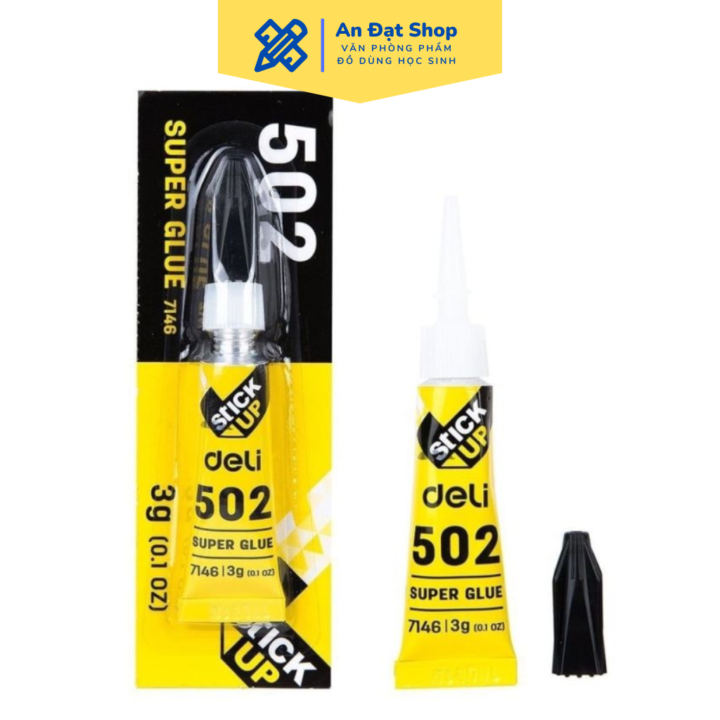Keo Dán Đa Năng 502 DELI E7146 Keo 502 Siêu Dính 3G Dạng Tuýp