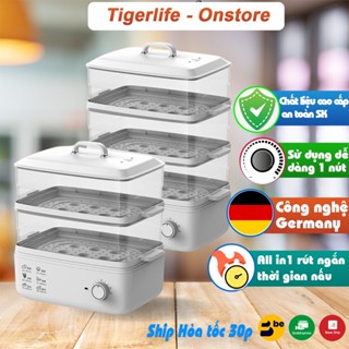 Nồi Hấp Điện Đa Năng Tigerlife 2 - 3 Tầng Thể Tích 21L 31L Chức Năng Hẹn Giờ Thông Minh - Công Suất Lớn 800W