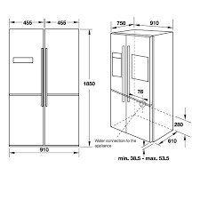Tủ lạnh SIDE-BY-SIDE Hafele HF-SBSIC