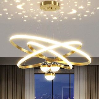 Đèn Thả Trần ,Thả Vòng Trang Trí Phòng Khách Phòng Ngủ Hiện Đại Thả Địa Cầu LED 3 Chế Độ Sáng _  ĐÈN LED TRANG TRÍ