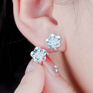 Bông Tai chuẩn Bạc S925 đính đá CZ cao cấp then bật  (Bảo Hành Đánh Sáng Trọn Đời) KAJ mã BT11