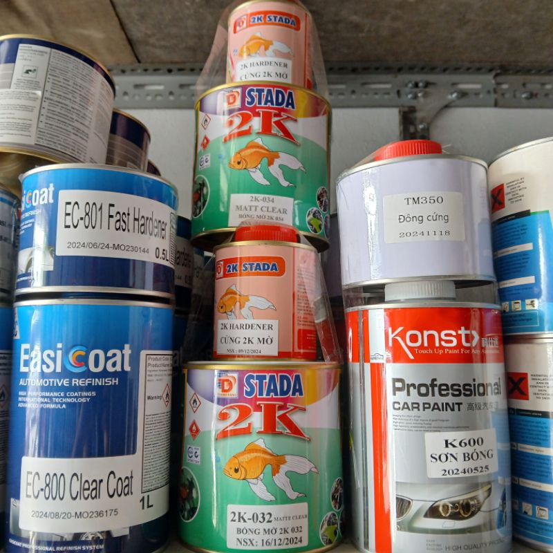 Sơn bóng 2K (2 thành phần) APM, Thanh Đang, Easicoat, Konst bộ 1L, sơn bóng mờ 032 034
