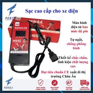  Sạc Xe Đạp Điện Xe Máy Điện 72V 20-24Ah  6 bình lớn  - Màn Hình Điện Tử Tự Ngắt Chống Phồng Bình 