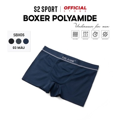 Quần lót nam S2 SPORT sịp đùi boxer nam polyamide co giãn 4 chiều khử khuẩn thoáng khí - SBX66
