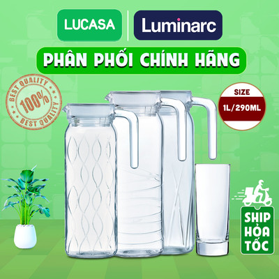 Bộ Bình Ly Thủy Tinh Luminarc Dona Islande 1L/290ml - DonaL6293 | Phân Phối Chính Hãng