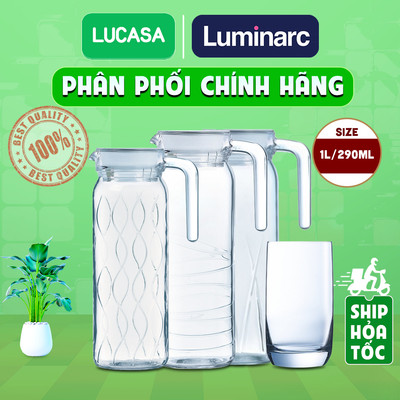 Bộ Bình Ly Thủy Tinh Luminarc Dona Vigne 1L/290ml - DonaL2571 | Phân Phối Chính Hãng