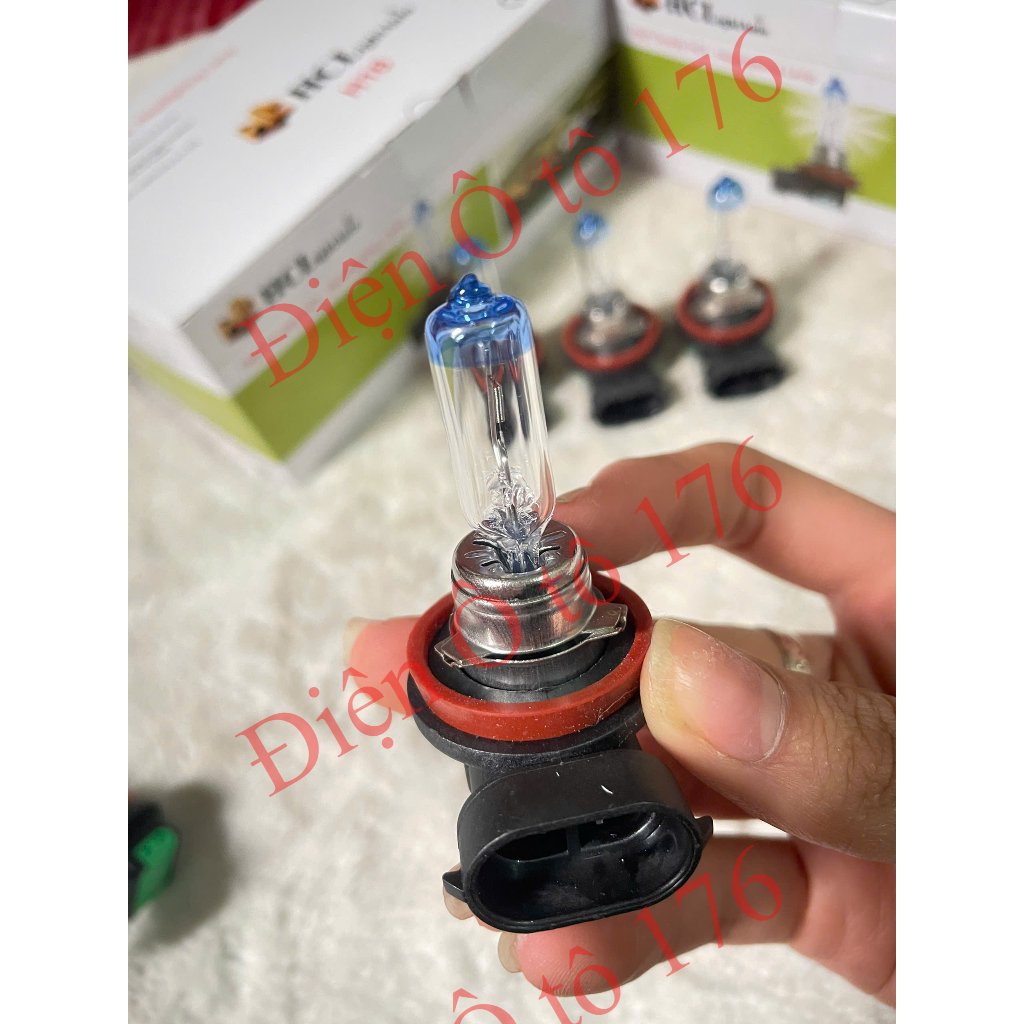 Bóng pha ô tô H16 siêu sáng. Bóng đèn pha H16-HCL đầu xanh. CHỉ có điện 12v