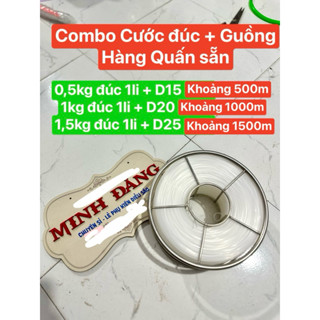 Cước đúc thả diều Gỡ Sẵn + Guồng Tay : hàng đẹp ,cam kết không mấu nối