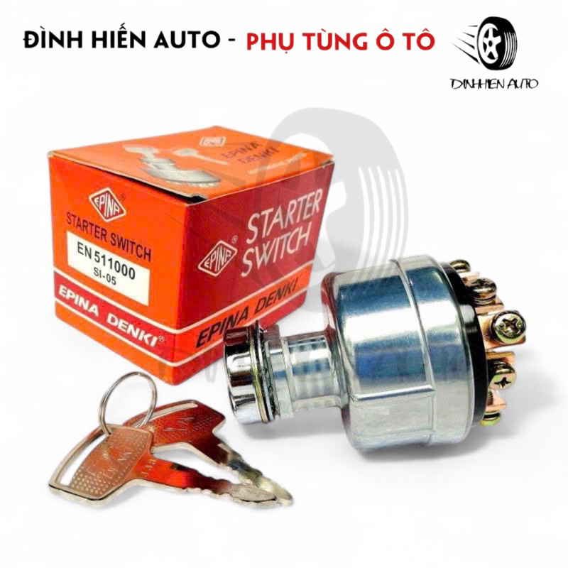 Ổ khoá đề (ổ khoá điện) 6 chân EPINA DENKI sử dụng cho xe tải, ô tô, xe máy, xe nâng, máy xúc