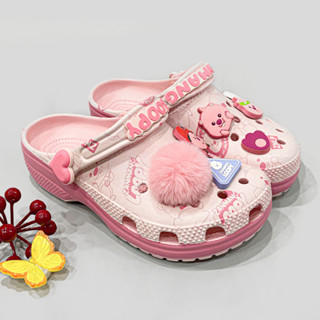 Dép sục classic loopy nữ, Sục Loopy dành cho nữ kèm charm như hình dễ thương - Nhà Cá Sấu Đà Nẵng