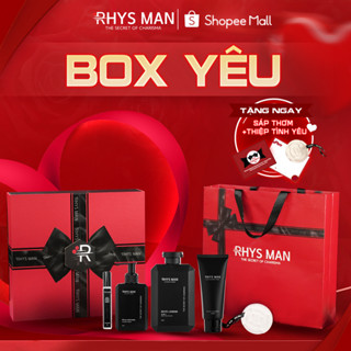 Quà tặng Valentine - Sữa tắm gội 3in1 350ml & Sữa rửa mặt 100ml & Dung dịch vệ sinh 120ml & Nước hoa nam 10ml RHYS MAN