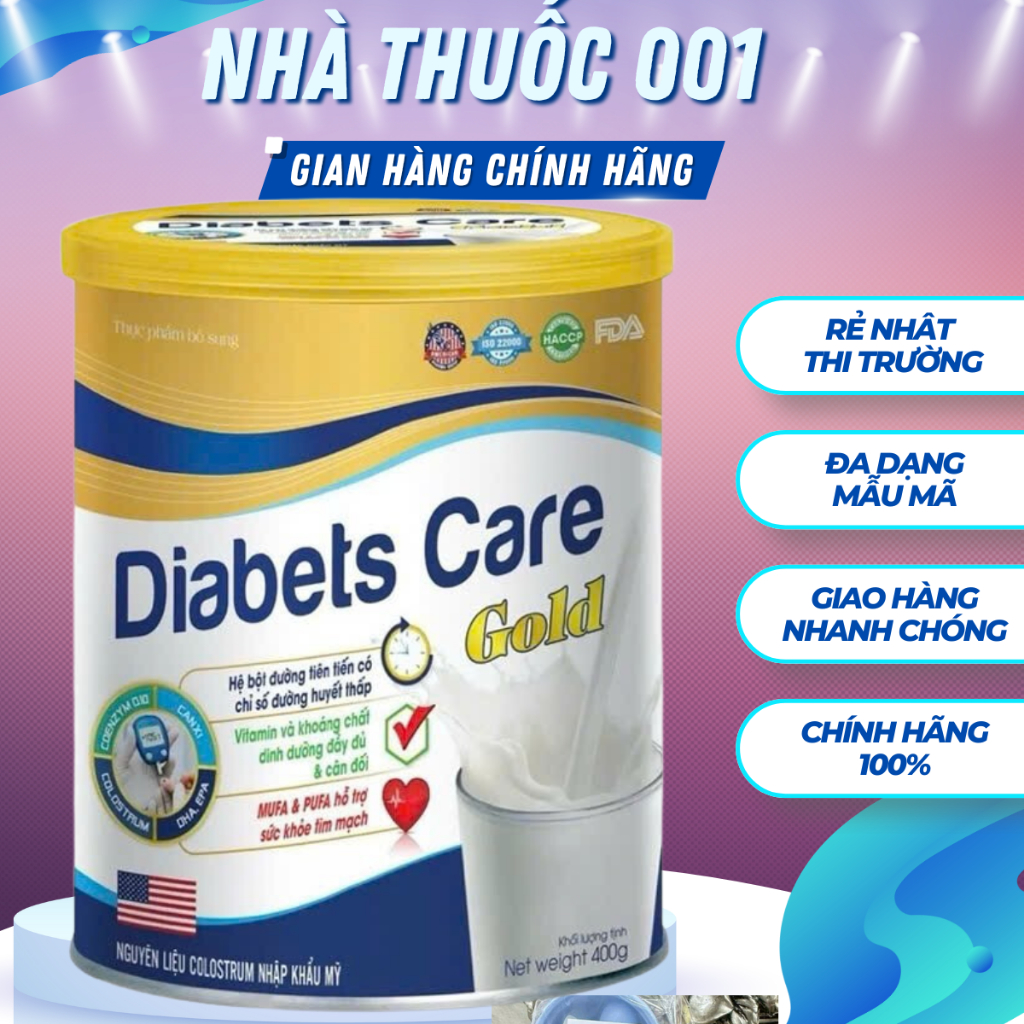 [900g] Sữa Diabets Care Gold - Bổ Sung Dinh Dưỡng Cho Người Tiểu Đường