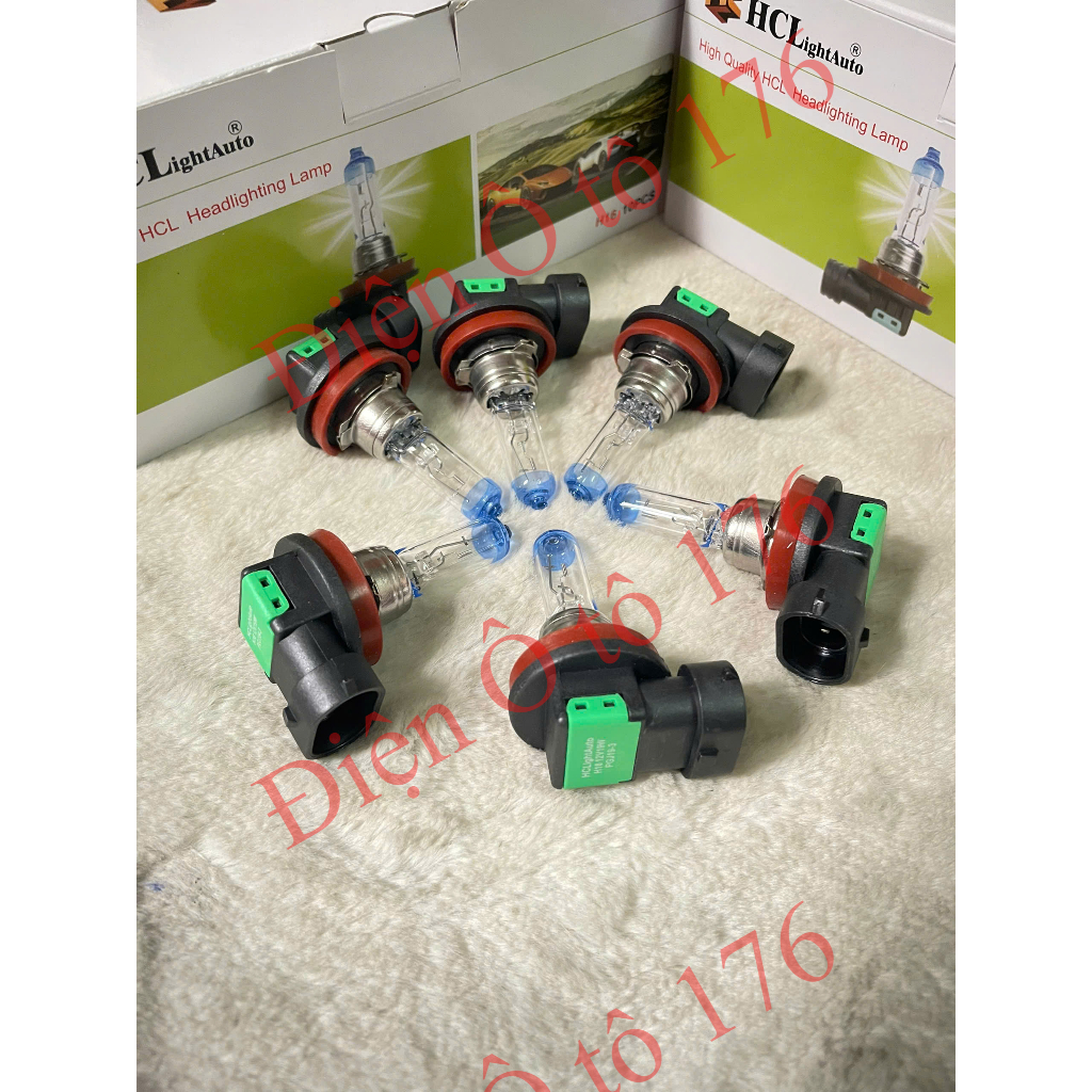 COMBO 20 bóng pha ô tô H16 siêu sáng. Bóng đèn pha H16-HCL đầu xanh. Chỉ có điện 12v