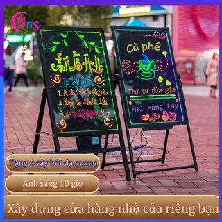 Bảng Viết Dạ Quang, Bảng Led Huỳnh Quang,  Biển Led Dạ Quang 60x80cm, 50x70cm, ( tặng full phụ kiện 12 món )