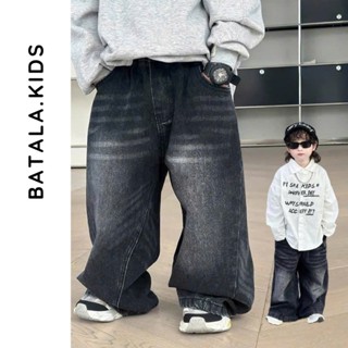 Quần jean ỐNG ĐỨNG cho bé Batala kids KQJ05_1, quần bò dáng suông cho bé trai và bé gái túi giả siêu ngầu 2024