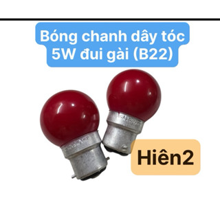    Combo 2 Bóng   Bóng Đèn Tròn Đui Gài B22 5W màu Đỏ dành cho bàn thờ 