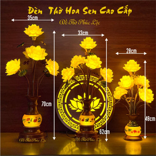  Đèn Thờ Lưu Ly Hoa Sen 5 Bông Phúc Lộc – Hợp Kim Chống Gỉ Sản Phẩm Cao Cấp Nhập Khẩu 