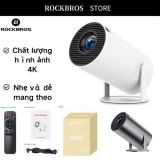Máy chiếu HY300Máy chiếu mini cầm tay Android 11.0 LCD 4K 1200 ANSI lumen HD màn hình 130 inch,Dual Wifi với Bluetooth-