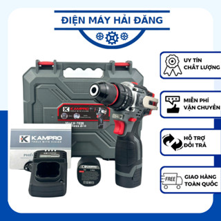 Máy Khoan Pin Kampro K-7038, 3 Chức Năng, Đầu Kẹp 10ly Autolock, Động Cơ Không Chổi Than