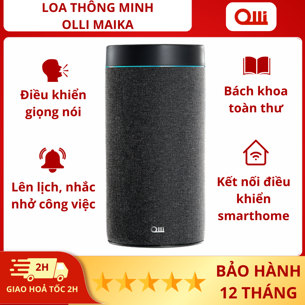[CHÍNH HÃNG] Loa Thông Minh Olli Maika Trợ Lý Ảo Thuần Việt tương thích thiết bị nhà thông minh