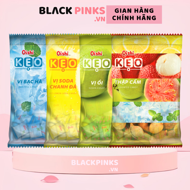 Kẹo Oishi vị soda chanh đá/ổi/bạc hà/thập cẩm 145g