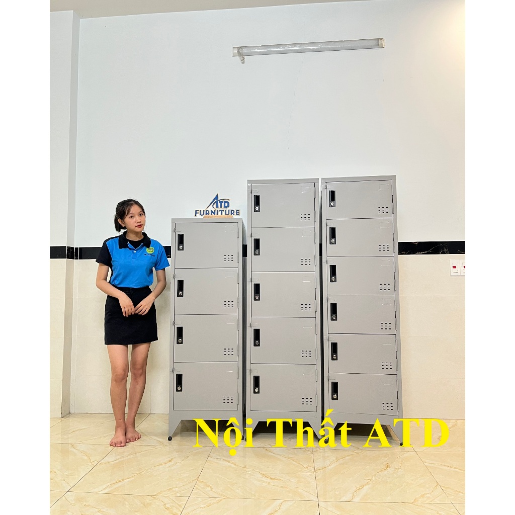 Tủ Locker 3 4 5 6 Tầng 1 Cột Sơn Tĩnh Điện Cao Cấp-Tủ Locker Mini Tầng