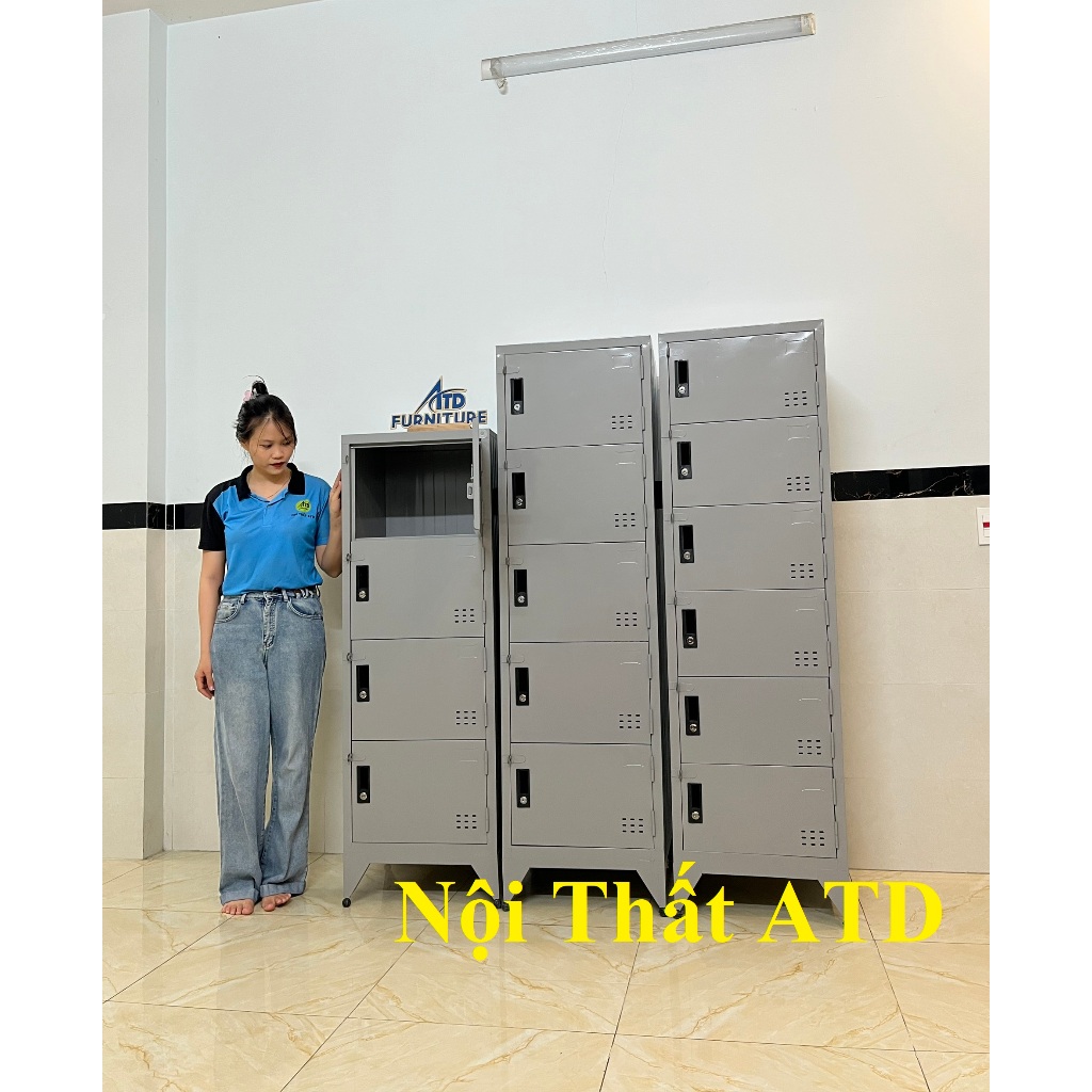 Tủ Locker 3 4 5 6 Tầng 1 Cột Sơn Tĩnh Điện Cao Cấp-Tủ Locker Mini Tầng HCM