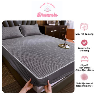   CHUN BỌC ĐỆM  Chiếu điều hòa vải Tencel Latex siêu mát mẻ mùa hè trần bông đủ kt 1m2 1m4 1m6 1m8 2m2 
