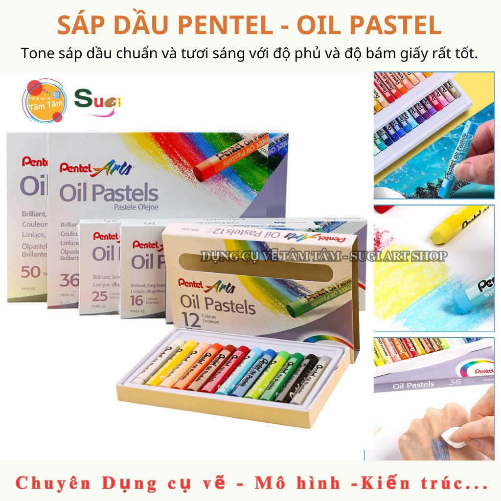 [ TÂM TÂM ]-SÁP DẦU PENTEL, OIL PASTEL PENTEL -