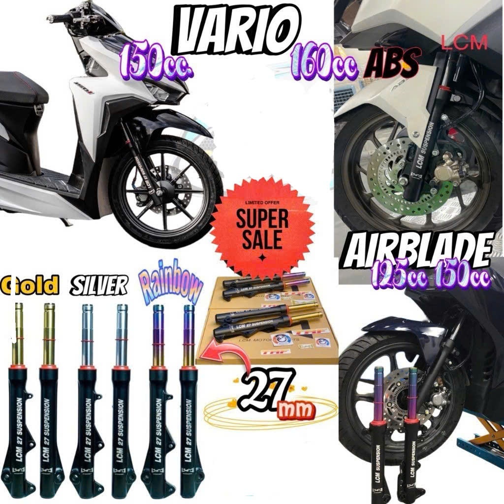 PHUỘC TRƯỚC LCM  VARIO / CLICK / AIRBLADE 125-150-160cc CÁC ĐỜI ( CHÍNH HÃNG )
