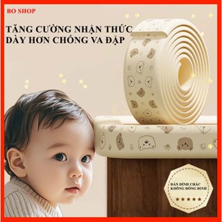 Dải miếng dán bảo vệ tự dính 2 mét bọc cạnh bàn,che tường bịt,che góc nhọn,dán thành gường chống va đập an toàn cho bé